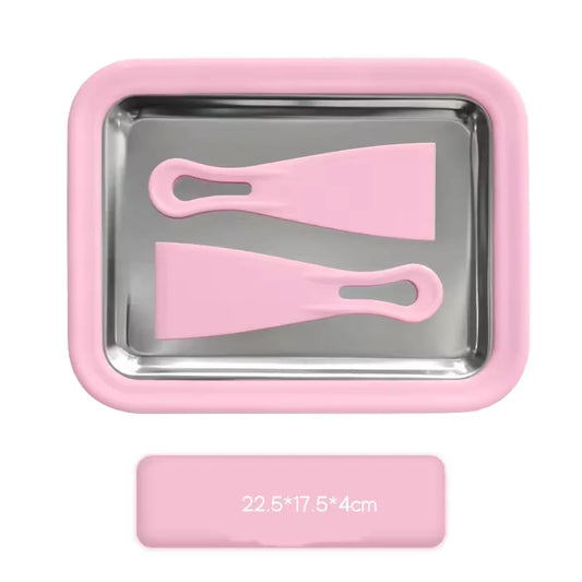 Multifunctional Rolled Ice Cream Maker Pan – Instant Cold Sweet Fried Ice Plate with 2 Scrapers