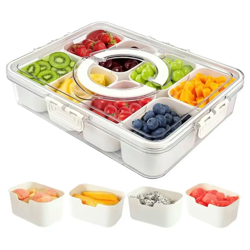 Airtight 8-Compartment Leak-Proof Snack Platter Box