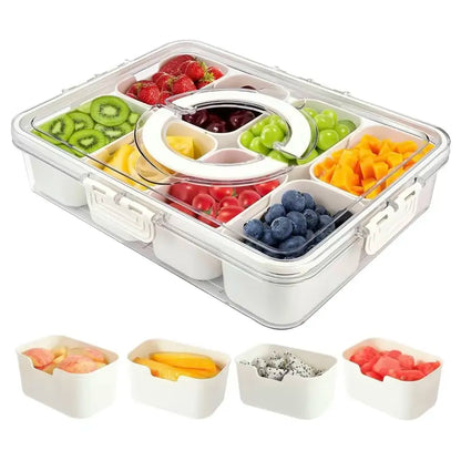 Airtight 8-Compartment Leak-Proof Snack Platter Box