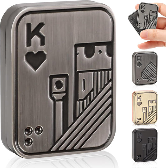 Silver K Magnetic Poker Push Fidget Slider – Premium Stainless Steel EDC Stress Relief Tool