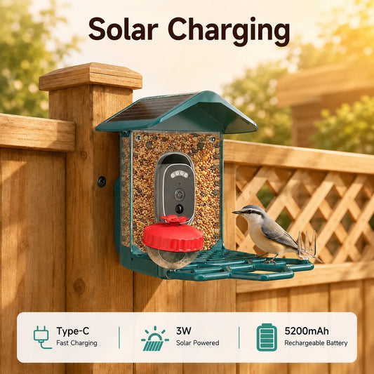 JOOAN Smart Bird Feeder Camera with AI Species Recognition & Solar Power