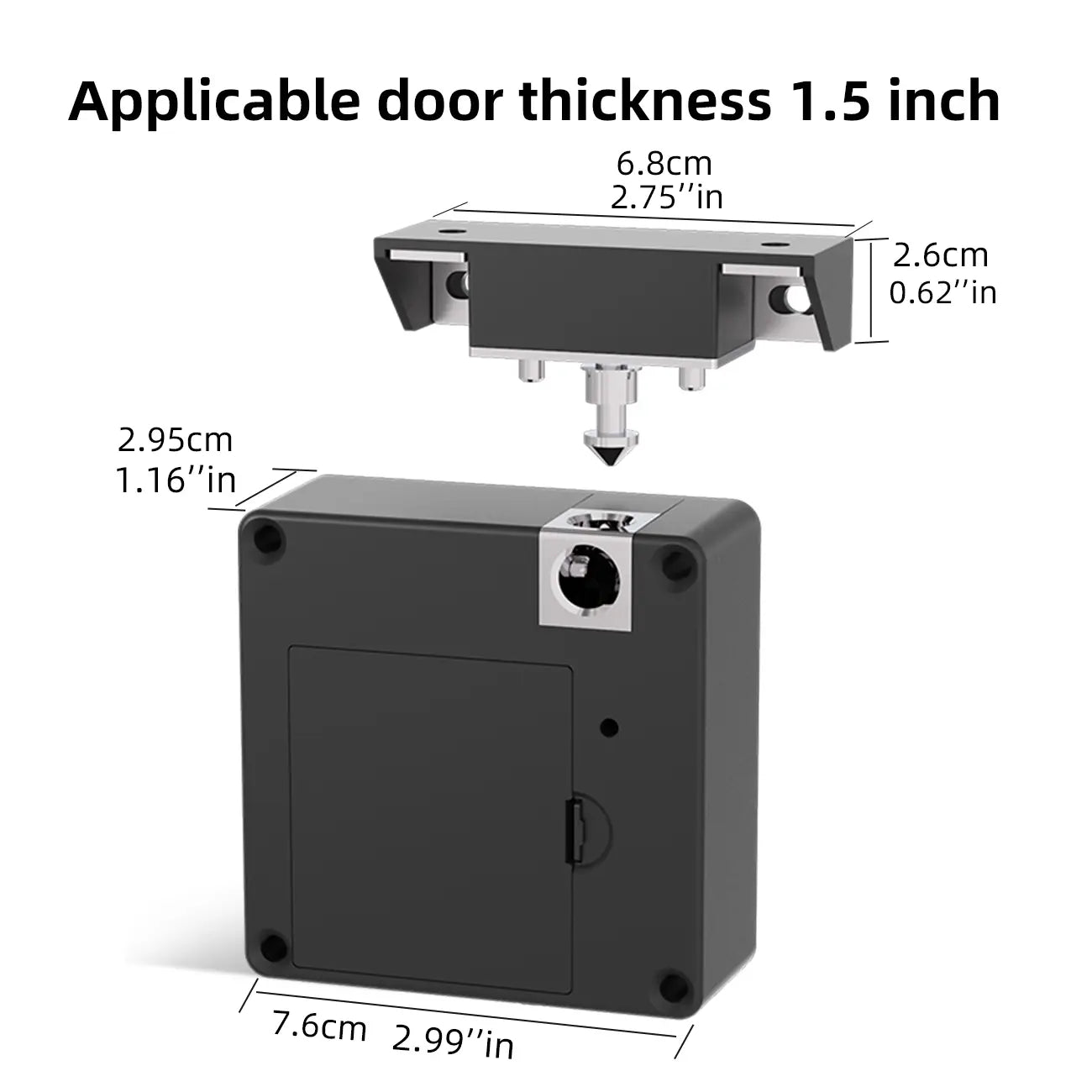 RIXIANG Bluetooth Drawer Lock,Ttlock Works with Google Home & Alexa, Smart Cabinet Locks RFID Hidden Magnetic Lock Locker, for Secret Storage Compartment Furniture,Nfc Wooden Cupboard Wardrobe