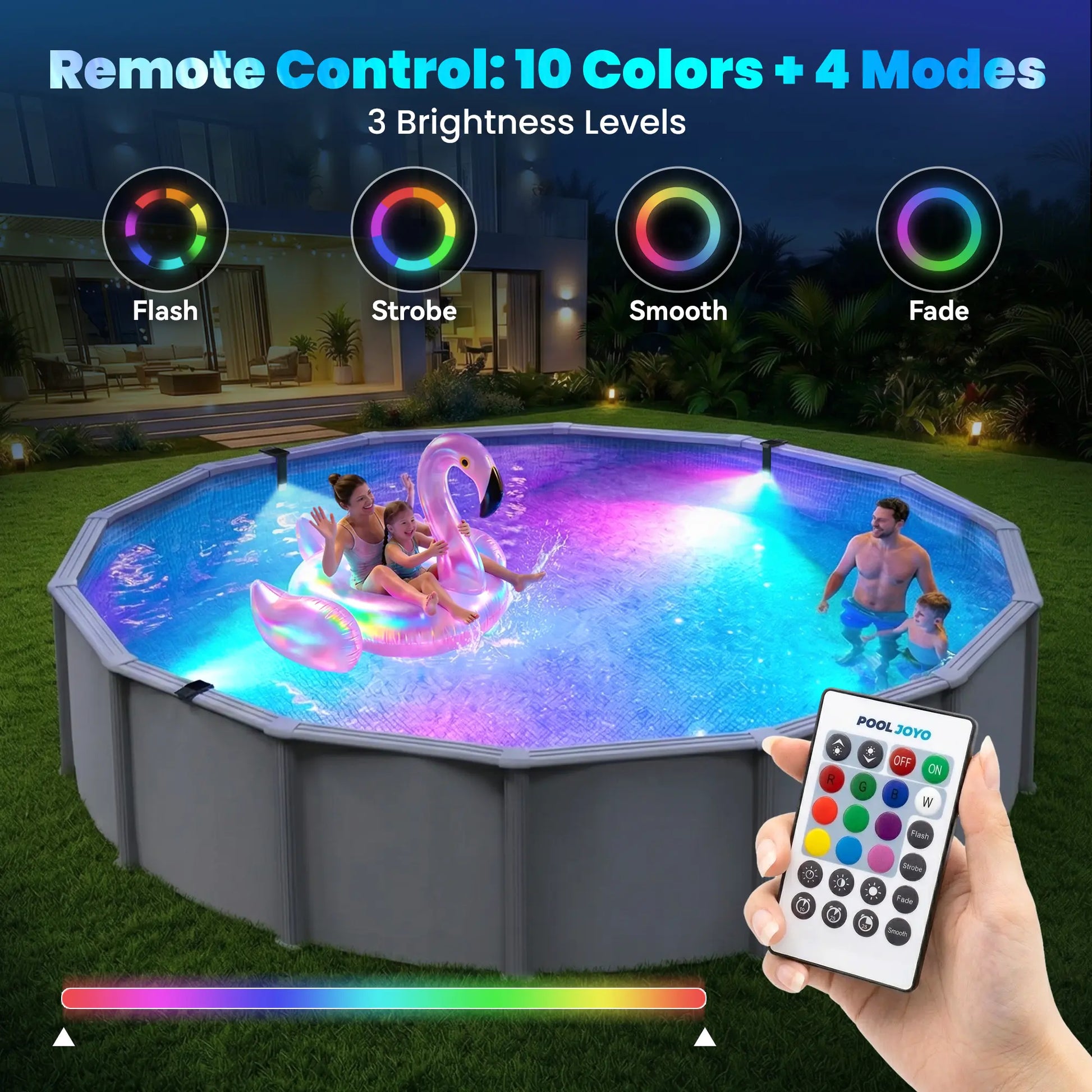 Telescopic Wide-Angle Solar Pool Light Set (2-Pack)