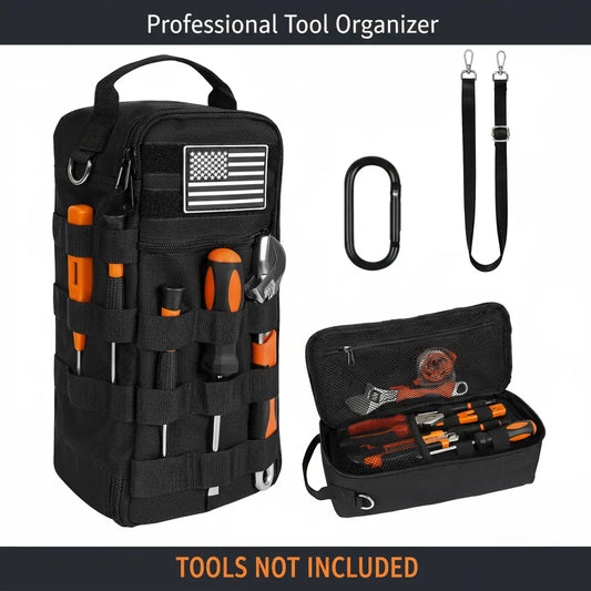 Heavy-Duty 13-Inch Portable Tool Organizer Bag with Shoulder Strap