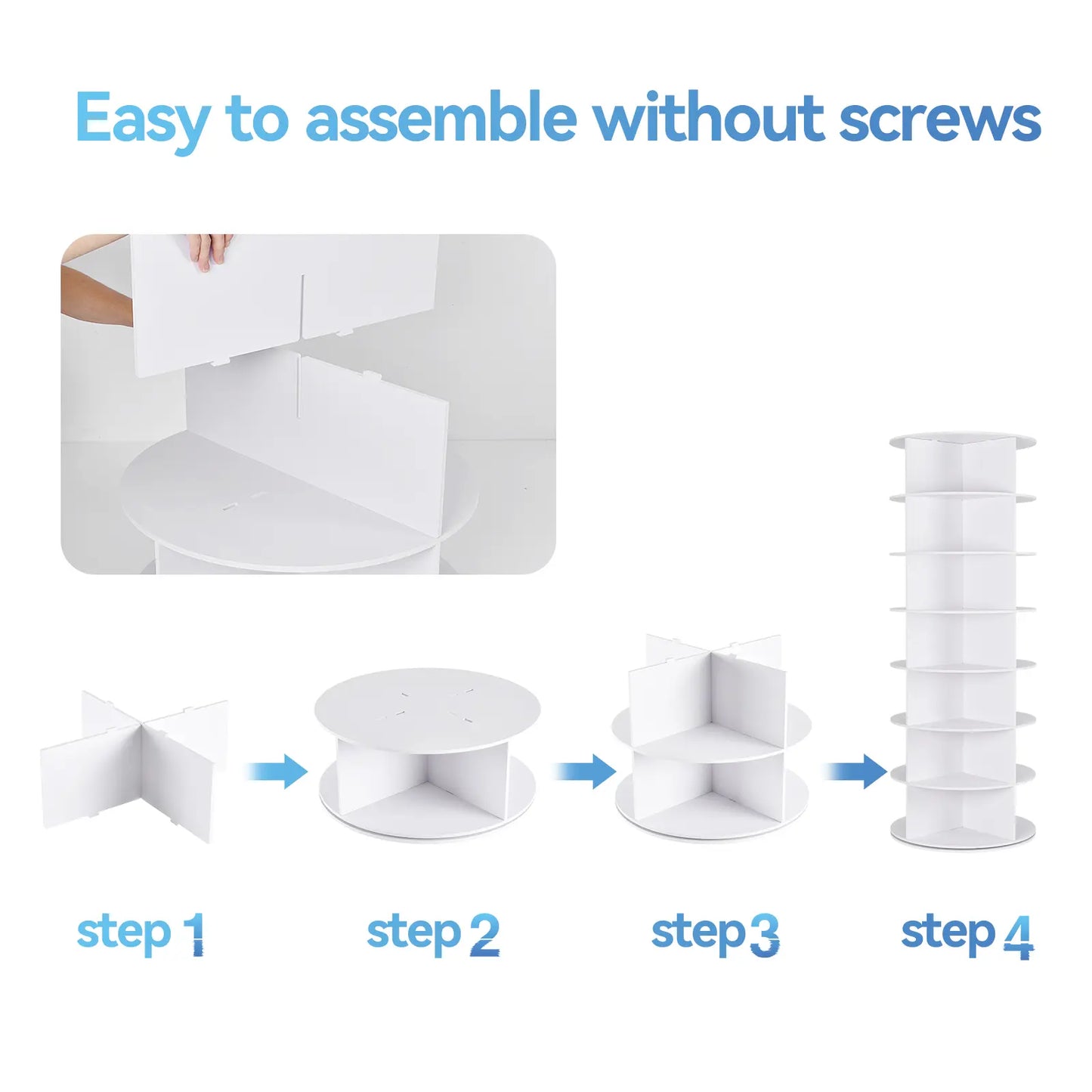 360° Revolving 7-Tier Shoe Tower & Space-Saving Storage Matrix