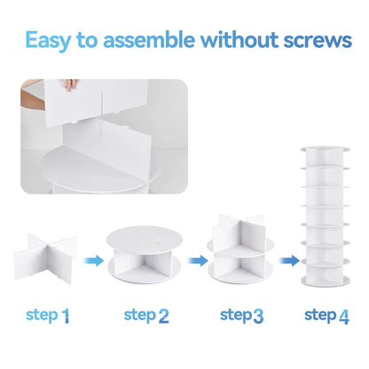 360° Revolving 7-Tier Shoe Tower & Space-Saving Storage Matrix