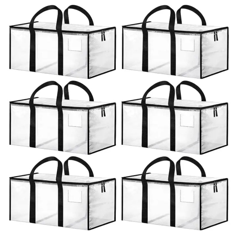 Ukeetap 8-Pack Extra Large Heavy-Duty Clear Moving & Storage Bags (24 Gallon)