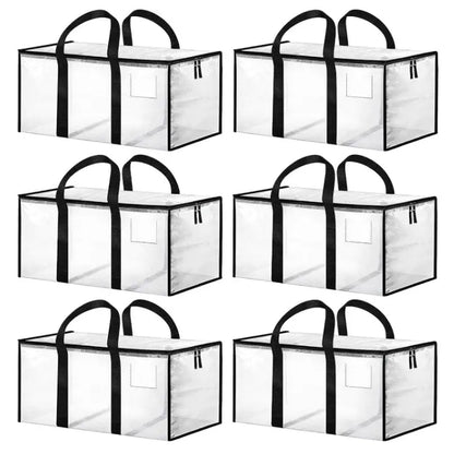Ukeetap 8-Pack Extra Large Heavy-Duty Clear Moving & Storage Bags (24 Gallon)