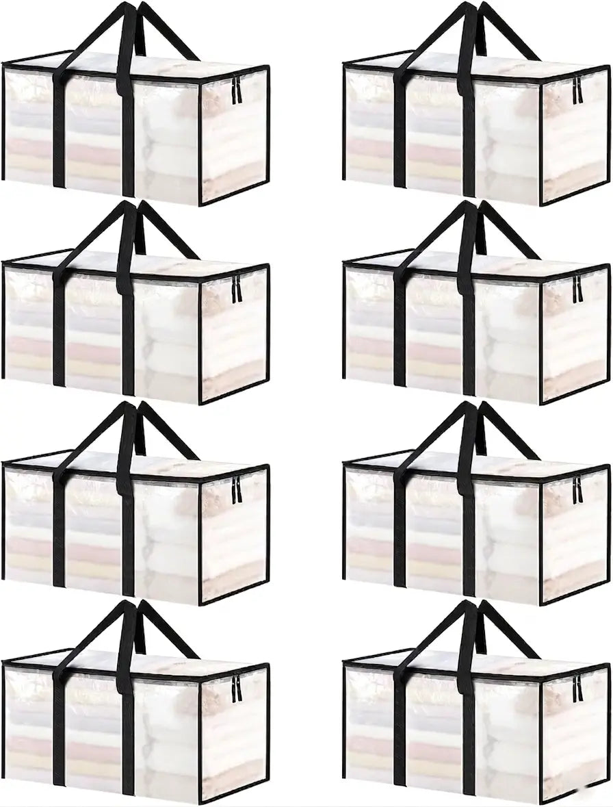Ukeetap 8-Pack Extra Large Heavy-Duty Clear Moving & Storage Bags (24 Gallon)