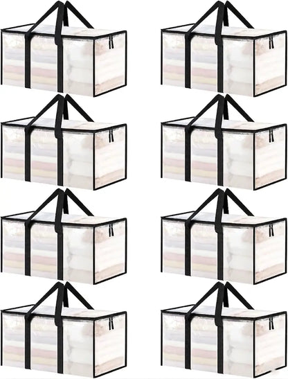 Ukeetap 8-Pack Extra Large Heavy-Duty Clear Moving & Storage Bags (24 Gallon)