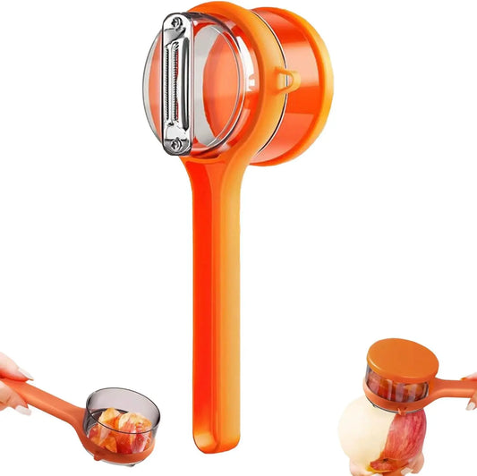 Mess-Free Vegetable & Fruit Peeler with Integrated Peel Storage Box