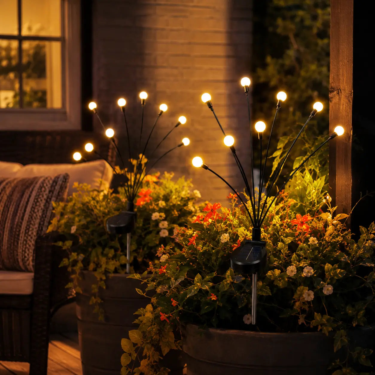 Flexible Swaying Solar Firefly Landscape Stake Lights