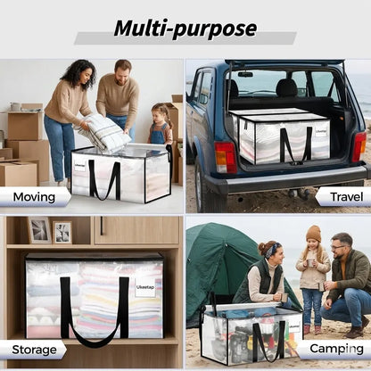 Ukeetap 8-Pack Extra Large Heavy-Duty Clear Moving & Storage Bags (24 Gallon)