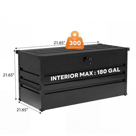 Lockable Weather-Resistant Outdoor Deck Box & Patio Bench