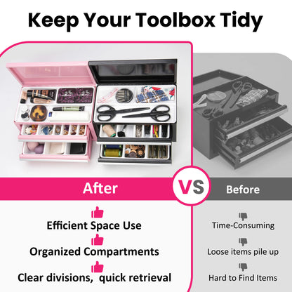 Custom 6-Piece Snug-Fit Tool Box Organizer Tray Set