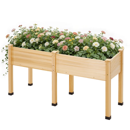 Heavy-Duty Deep-Root Wood Raised Garden Bed Planter