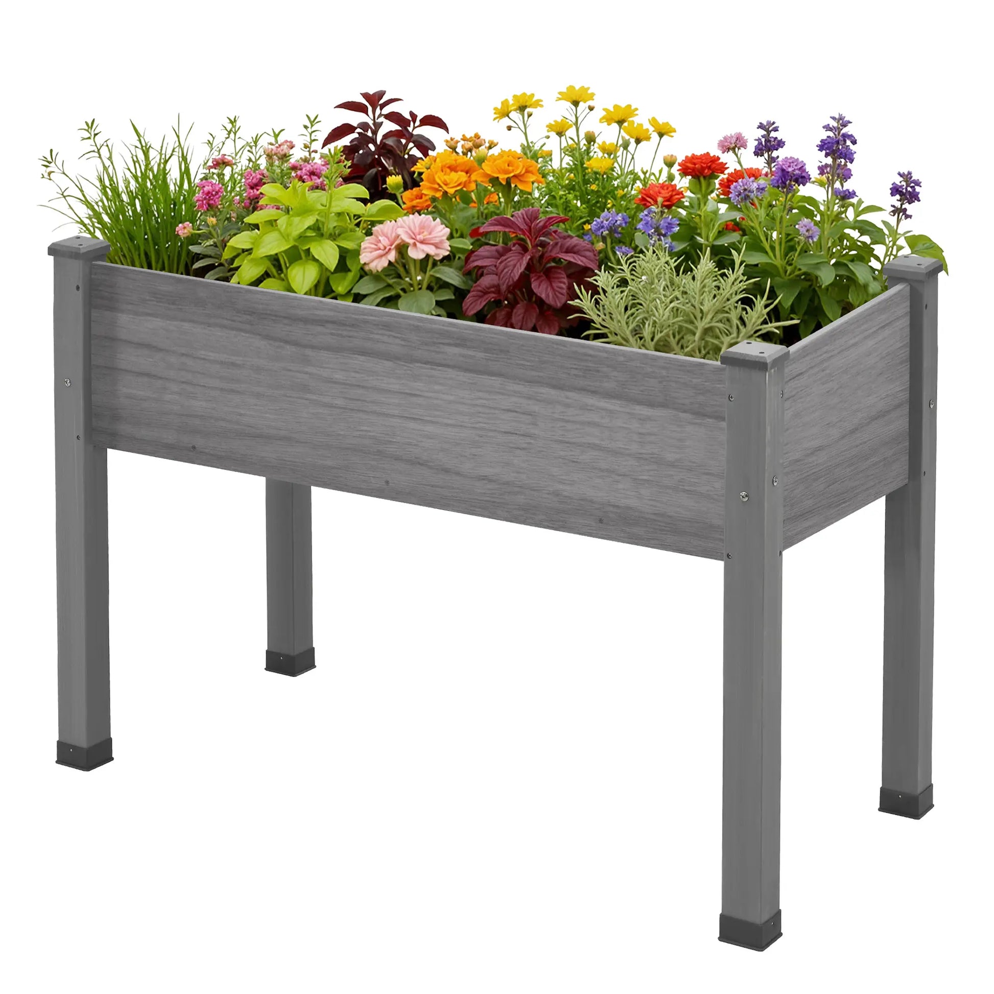 Heavy-Duty Deep-Root Wood Raised Garden Bed Planter