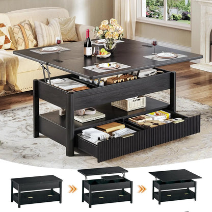 40" Multi-Functional Split Lift-Top Storage Coffee Table