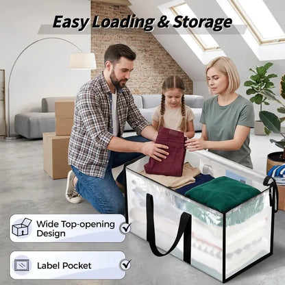 Ukeetap 8-Pack Extra Large Heavy-Duty Clear Moving & Storage Bags (24 Gallon)