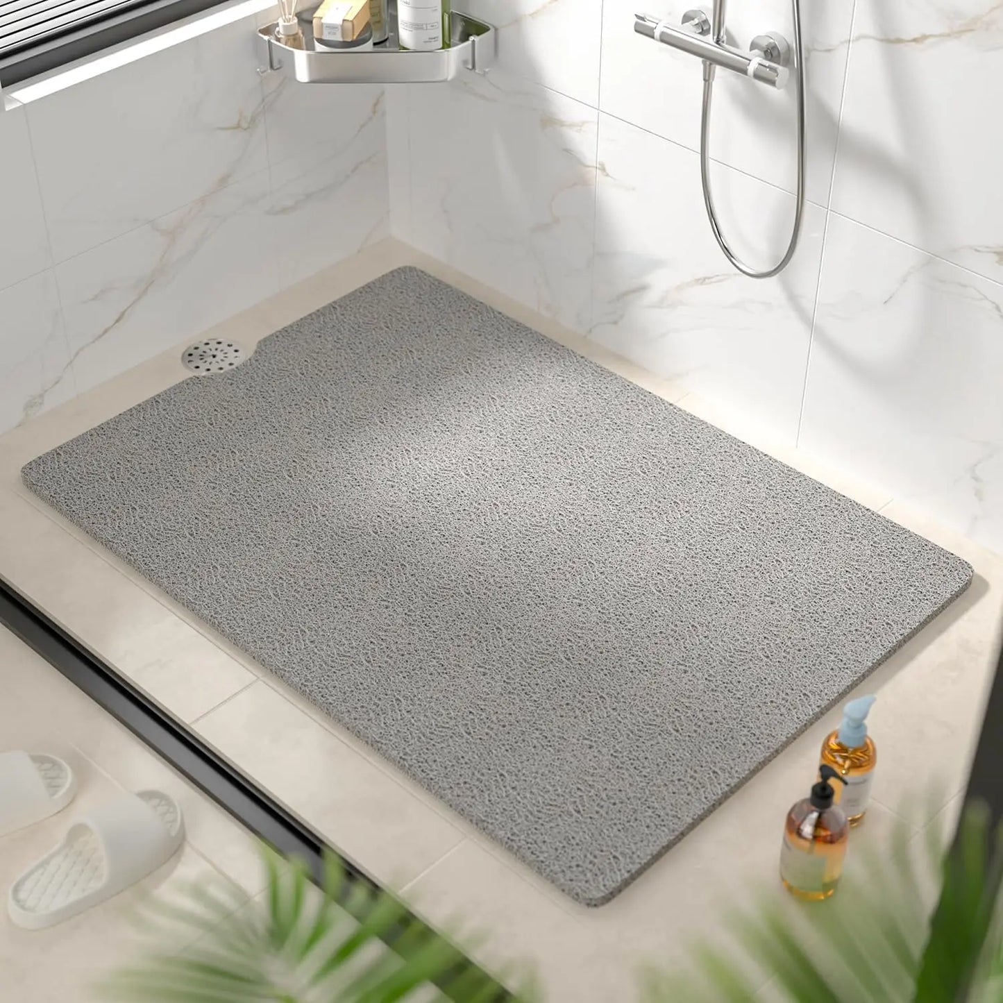Exfoliating Suction-Free Luxury Bath & Shower Mat (Quick-Dry & Anti-Mold)