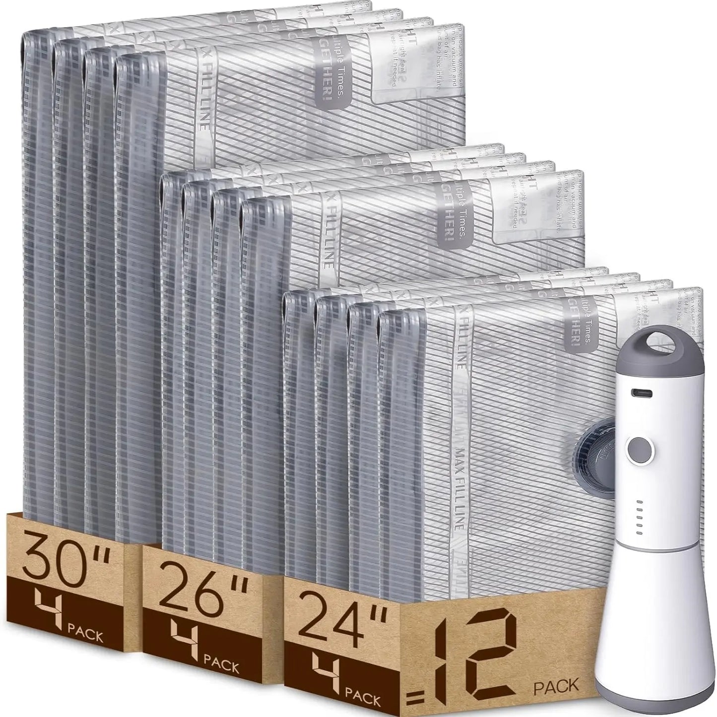Cordless Pocket-Size Vacuum Travel Pump & Compression Bag Kit
