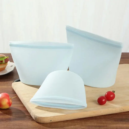 Reusable Silicone Food Storage Bags – Leakproof Heavy-Duty Eco Fresh-Keeping Pouches