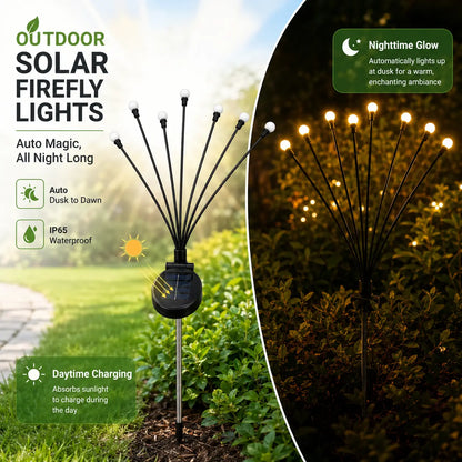 Flexible Swaying Solar Firefly Landscape Stake Lights