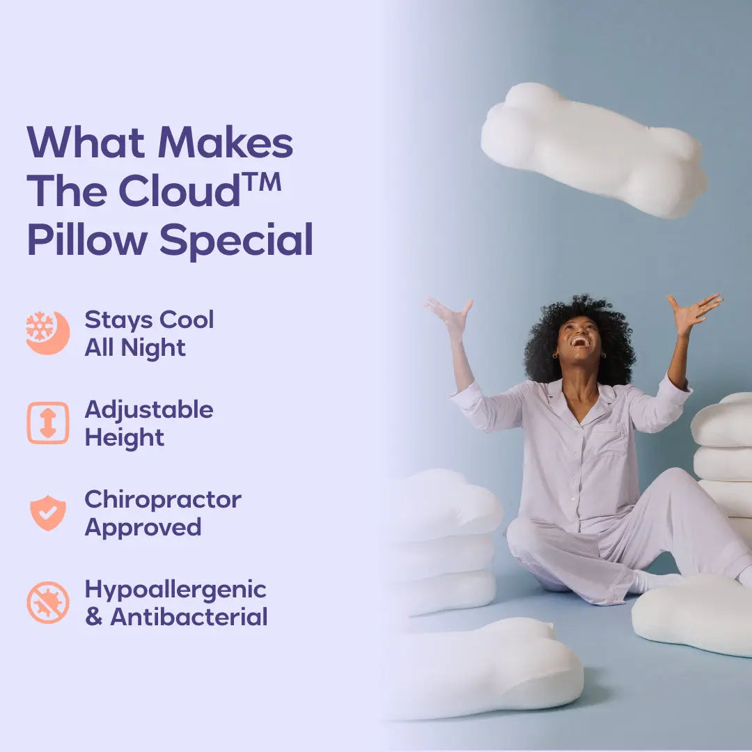 CloudAlign Ergonomic Orthopedic Memory Foam Pillow Set (Buy 1 Get 1 Bundle)