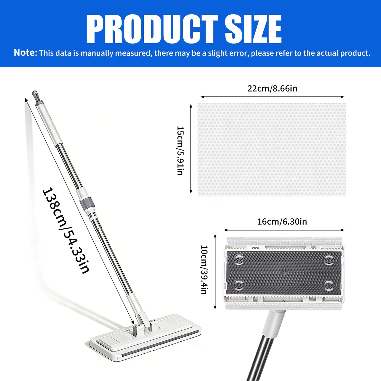 SOPAMI Hands-Free Automatic Cloth Changing Dust Mop & Floor Cleaner