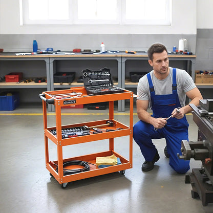 Industrial Heavy-Duty 330 lbs Capacity 3-Tier Rolling Utility Cart