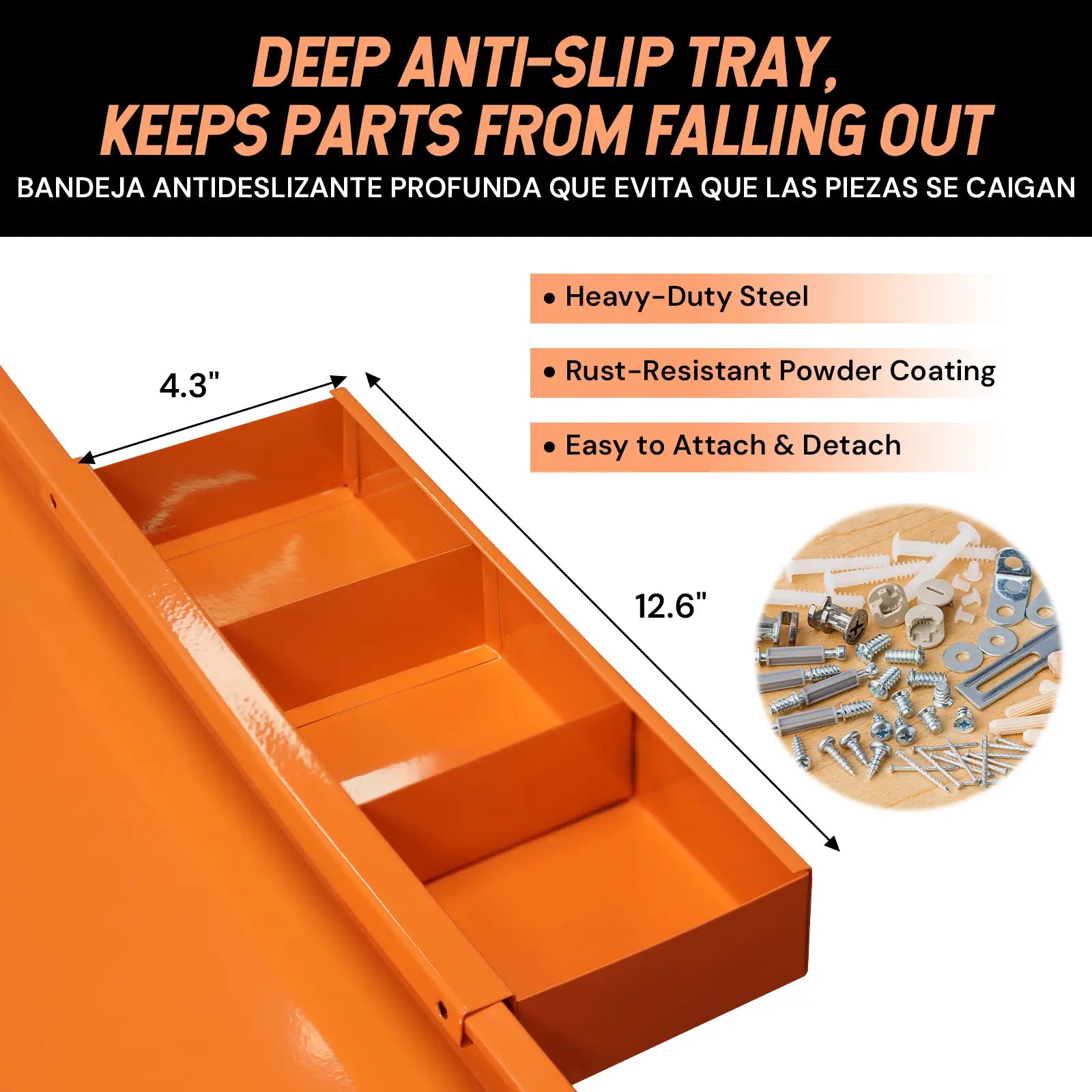 Industrial Heavy-Duty 330 lbs Capacity 3-Tier Rolling Utility Cart