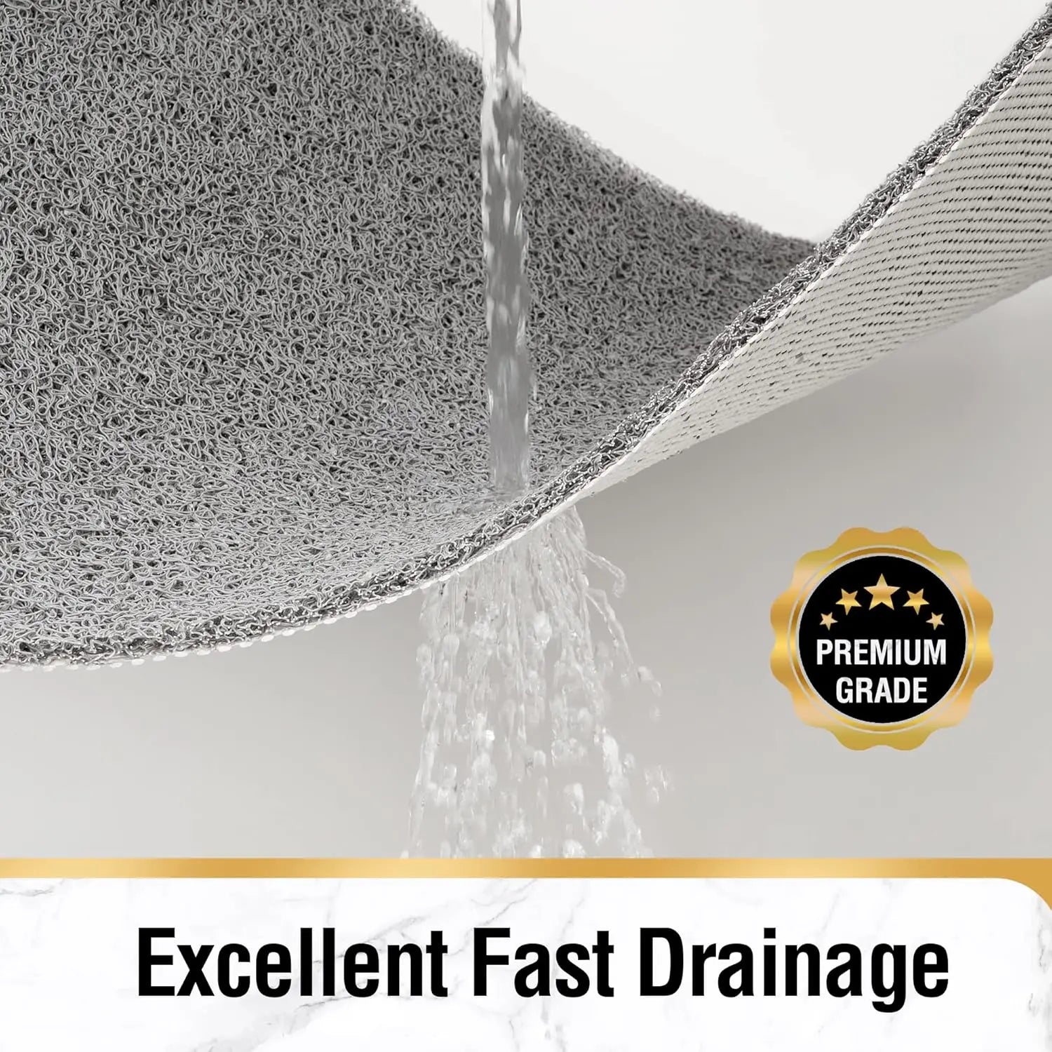 Exfoliating Suction-Free Luxury Bath & Shower Mat (Quick-Dry & Anti-Mold)