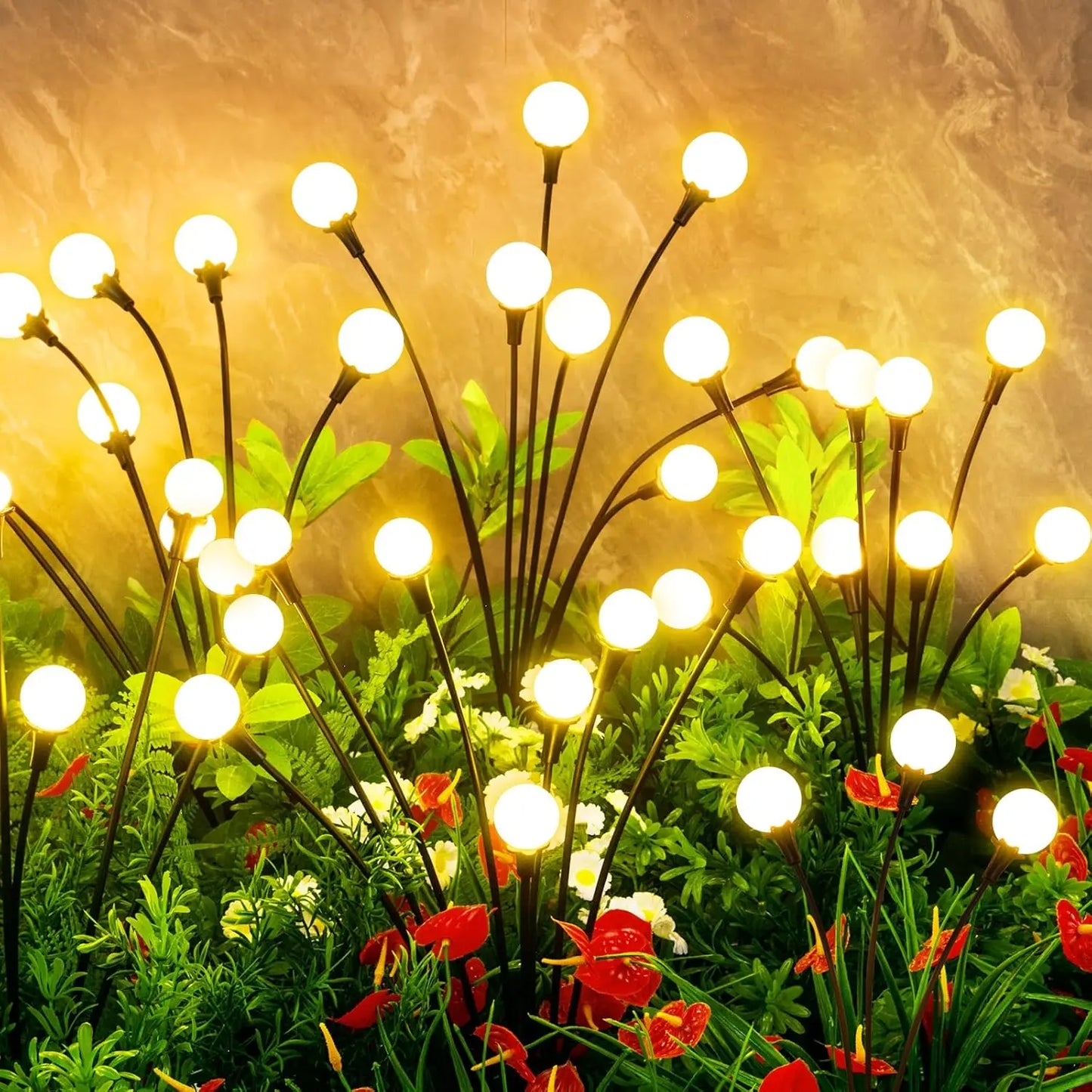 Flexible Swaying Solar Firefly Landscape Stake Lights
