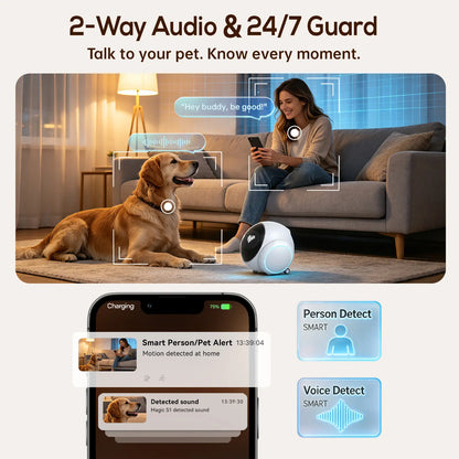 Wireless AI Pet Camera Pal – 1080P Smart Moving Monitor with Tuya Smart App