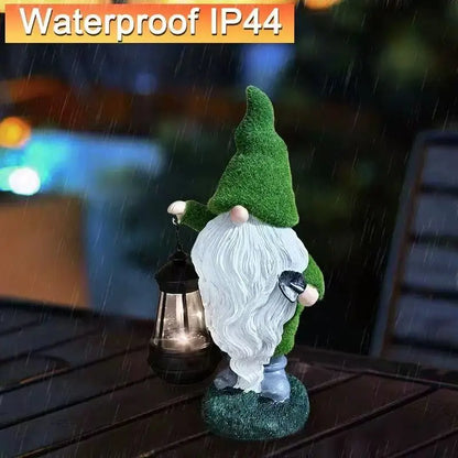 Solar-Powered 11" Welcoming Spring Garden Gnome Statue