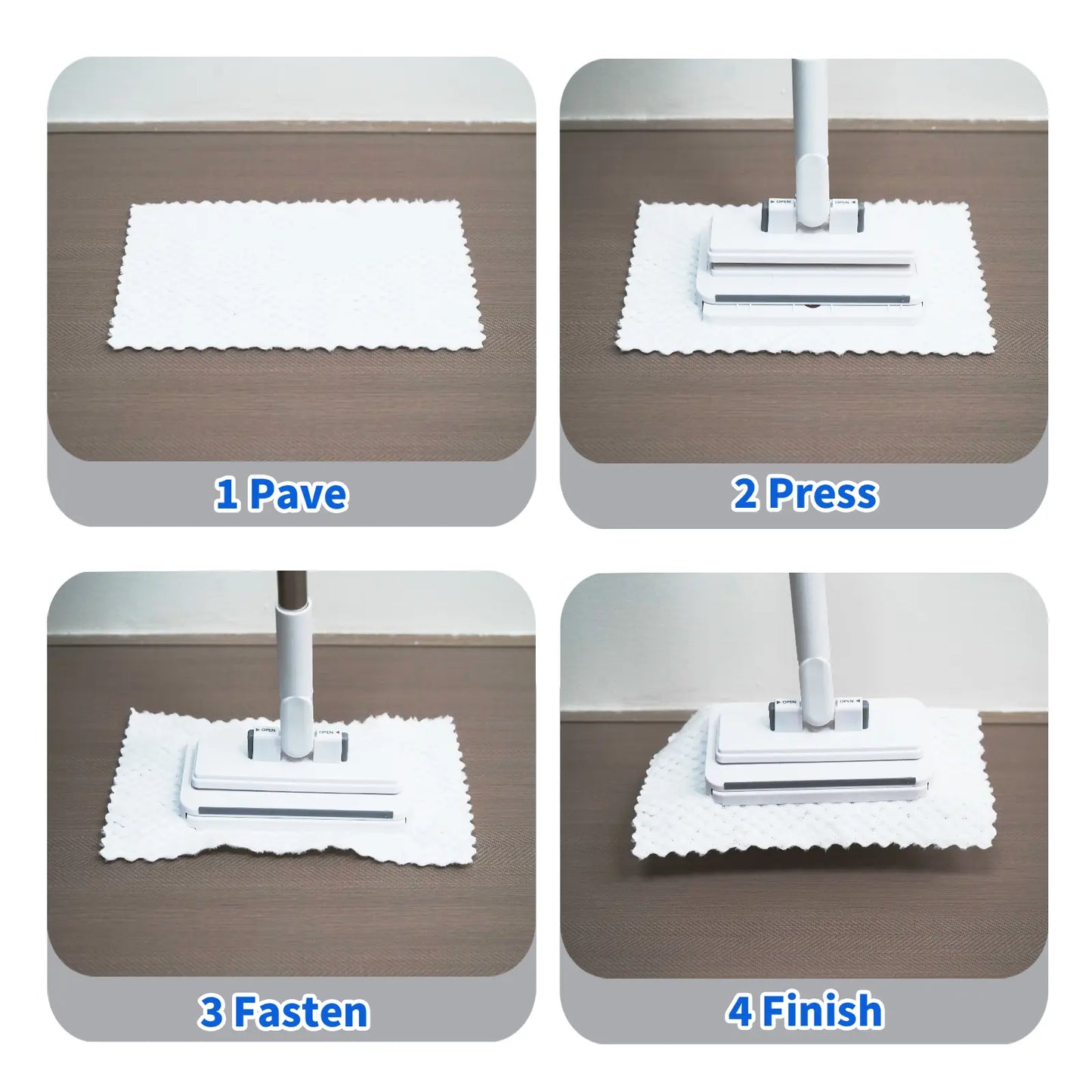SOPAMI Hands-Free Automatic Cloth Changing Dust Mop & Floor Cleaner