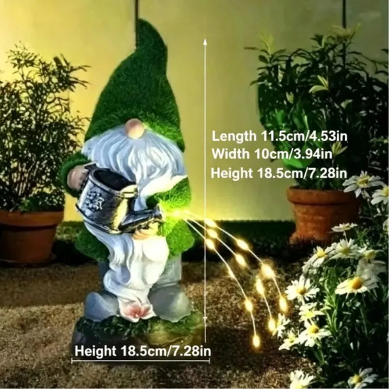 Solar-Powered 11" Welcoming Spring Garden Gnome Statue