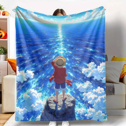 The Sailing Horizon Nautical Flannel Throw Blanket – King of the Seas Edition