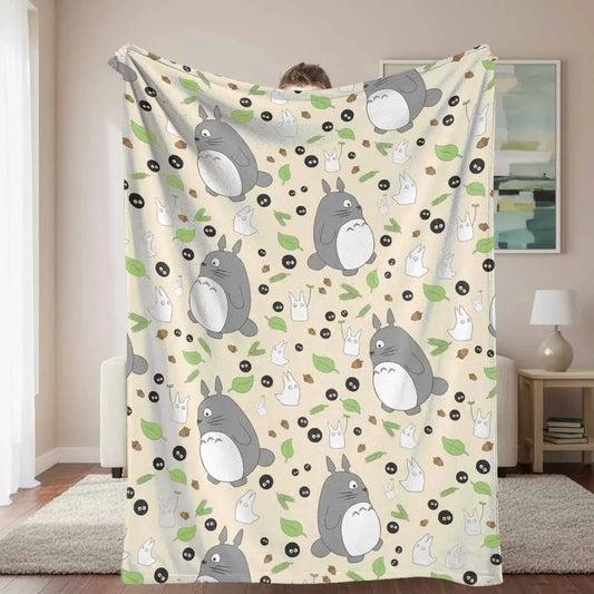 The Mystical Forest Guardian Flannel Blanket – Cozy Rainy Day Edition