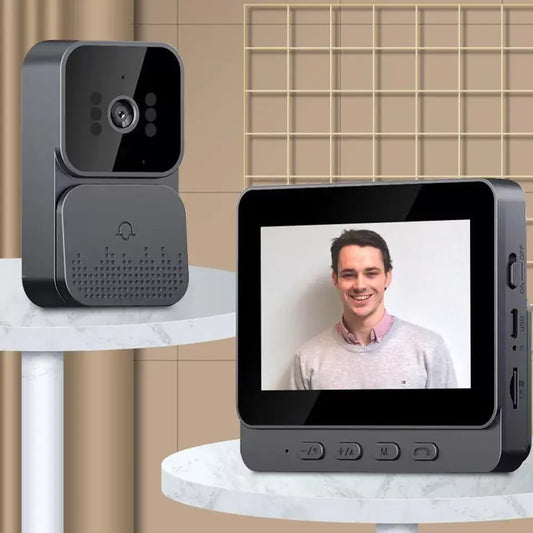 Wireless Smart Visual Intercom Video Doorbell with 4.3-Inch IPS Screen