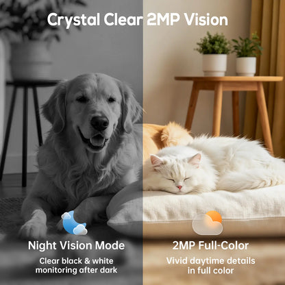 Wireless AI Pet Camera Pal – 1080P Smart Moving Monitor with Tuya Smart App