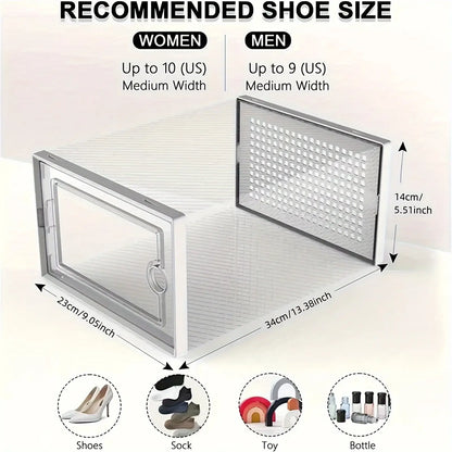 Modular Clear-View Stackable Shoe Drawer & Sneaker Storage System
